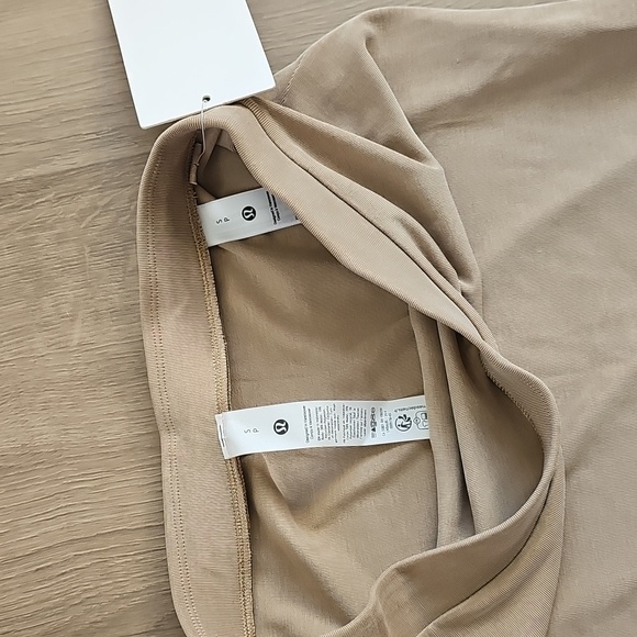 Lululemon Drapey Softstreme Column Midi Skirt Filbert Tan Size Small